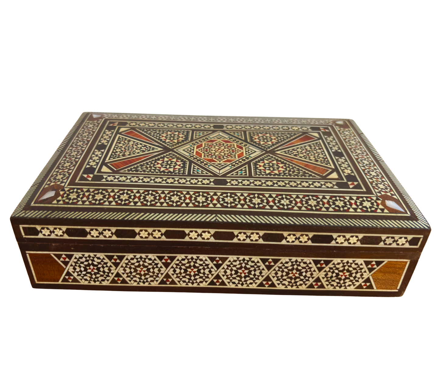 Vintage 1970 Damasceense Sieradendoos – Parelmoer Inlegkunst