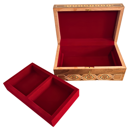 Kilitli Şam Mozaik Takı Kutusu – El Yapımı Zarif Eser