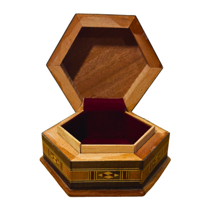 Handcrafted Mosaic Box – Traditional Damascus Art & Velvet Interior