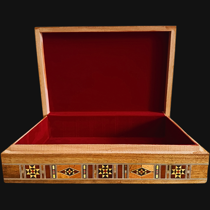 صندوق مجوهرات وهدايا موزاييك دمشقي – أناقة مصنوعة يدويًا