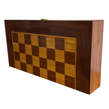 Handcrafted Damascene Chess & Backgammon Table by Gaby Al Dayeh – Classic Mosaic Design