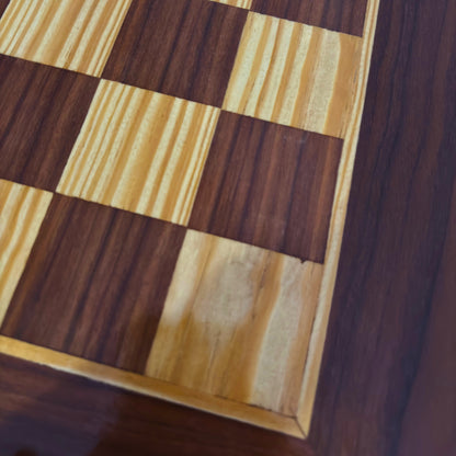Handcrafted Damascene Chess & Backgammon Table by Gaby Al Dayeh – Classic Mosaic Design