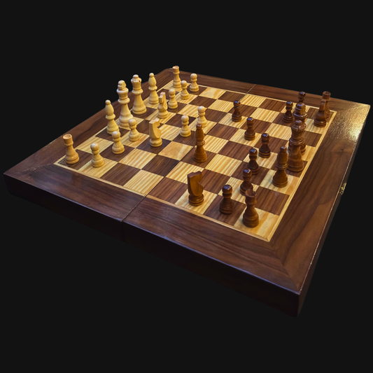 Handcrafted Damascene Chess & Backgammon Table by Gaby Al Dayeh – Classic Mosaic Design