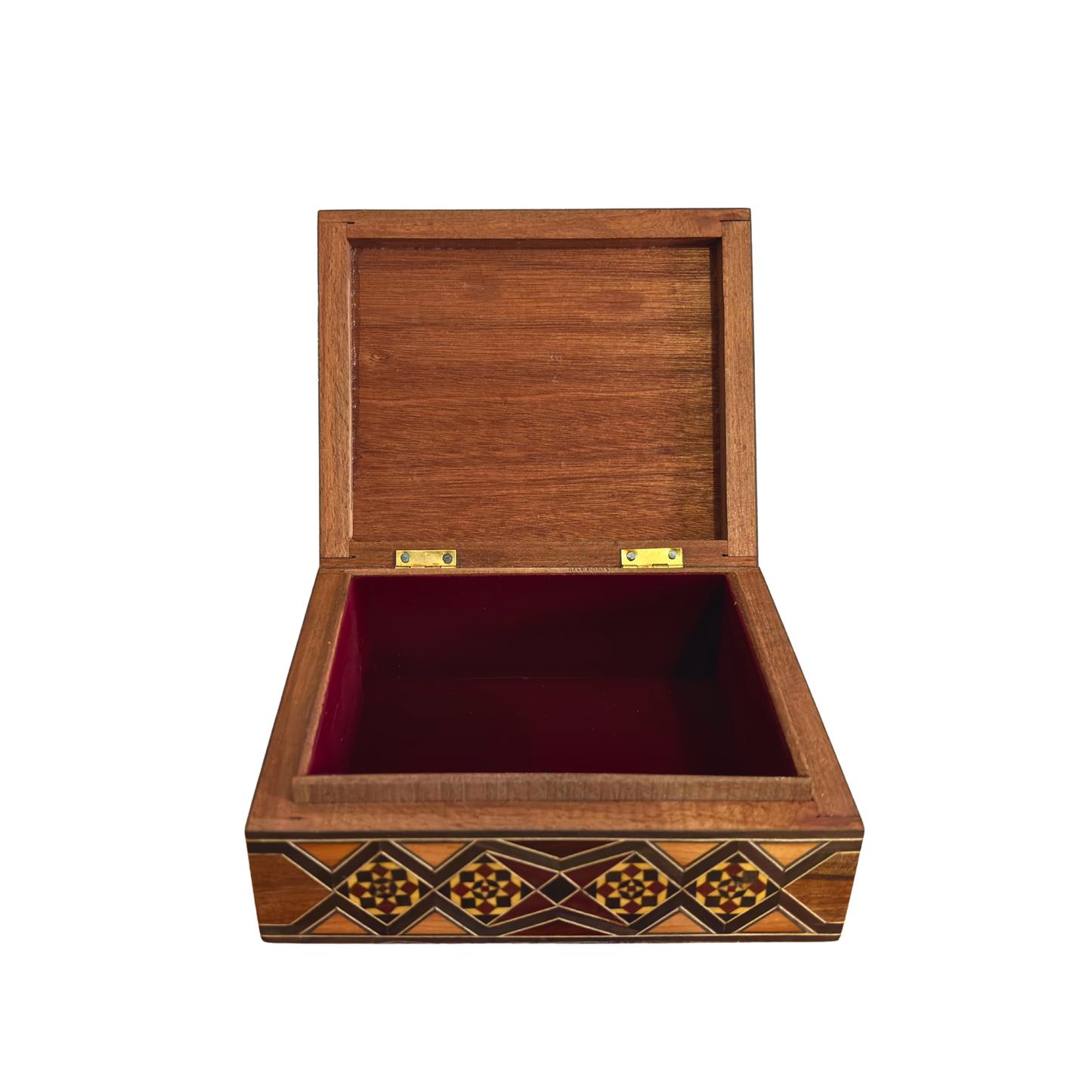 Boîte en Mosaïque Damasquine Raffinée par le Maître Gaby Al Dayeh – Nacre et Velours