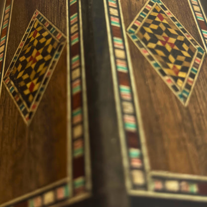 Damascene Mosaic Wooden Pen Holder by Gaby Al Dayeh – Natural Woods & Handcrafted Elegance