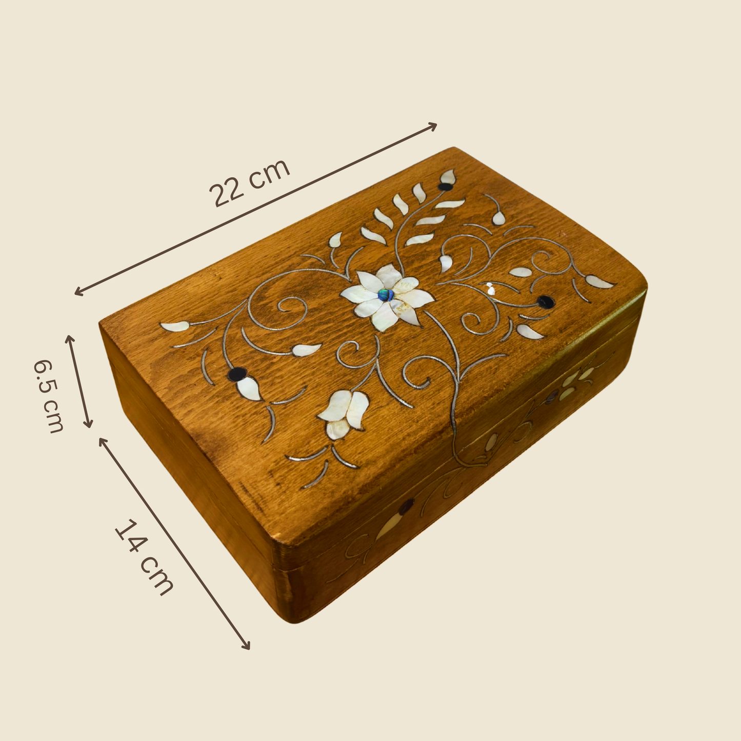 Handgefertigte Luxusbox aus Damaskus – Perlmutt & Samteleganz