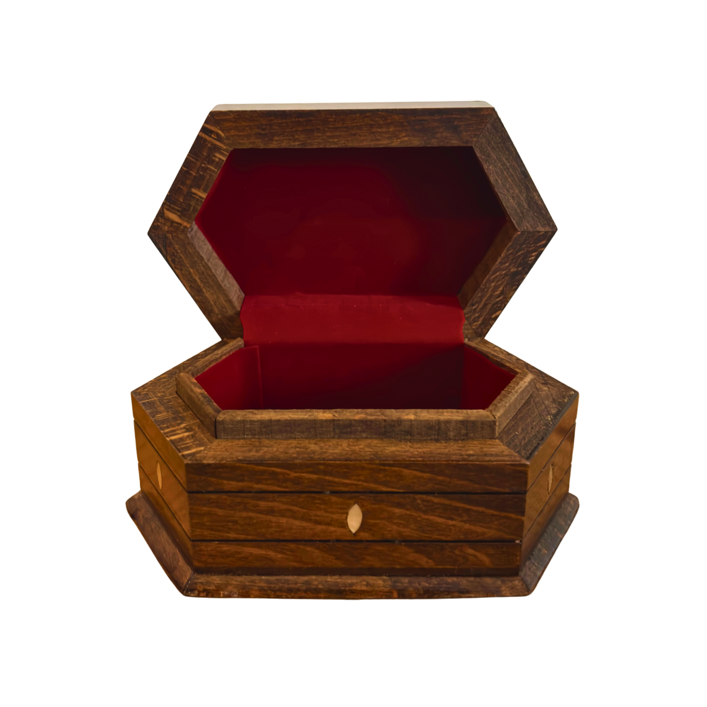 Handgeschnitzte Buchenholzbox – Perlmutt & Samtfutter im Zeitlosen Orientalischen Design