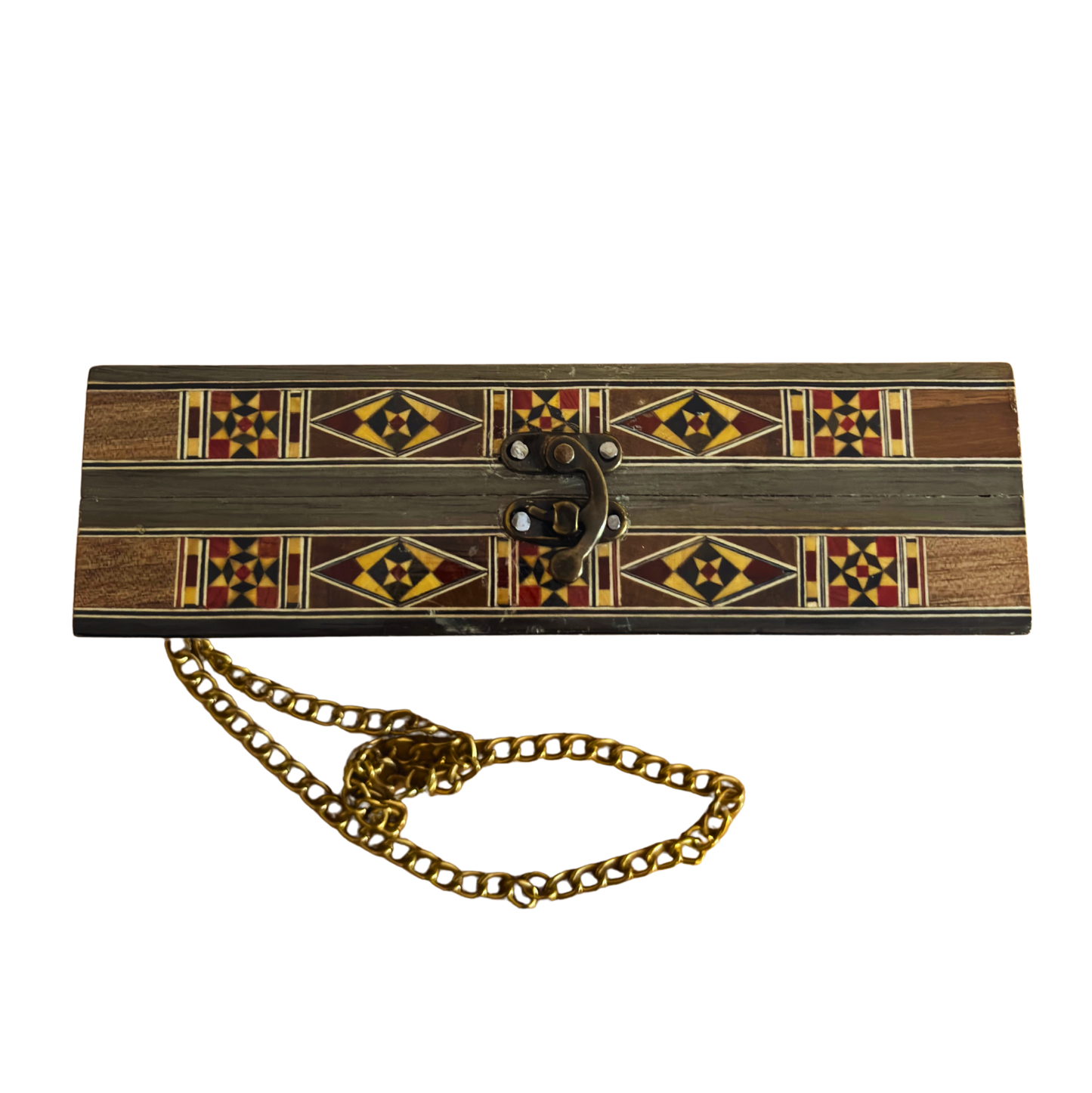 Bolsa Damasquina com Madrepérola – Elegância Oriental Feita à Mão