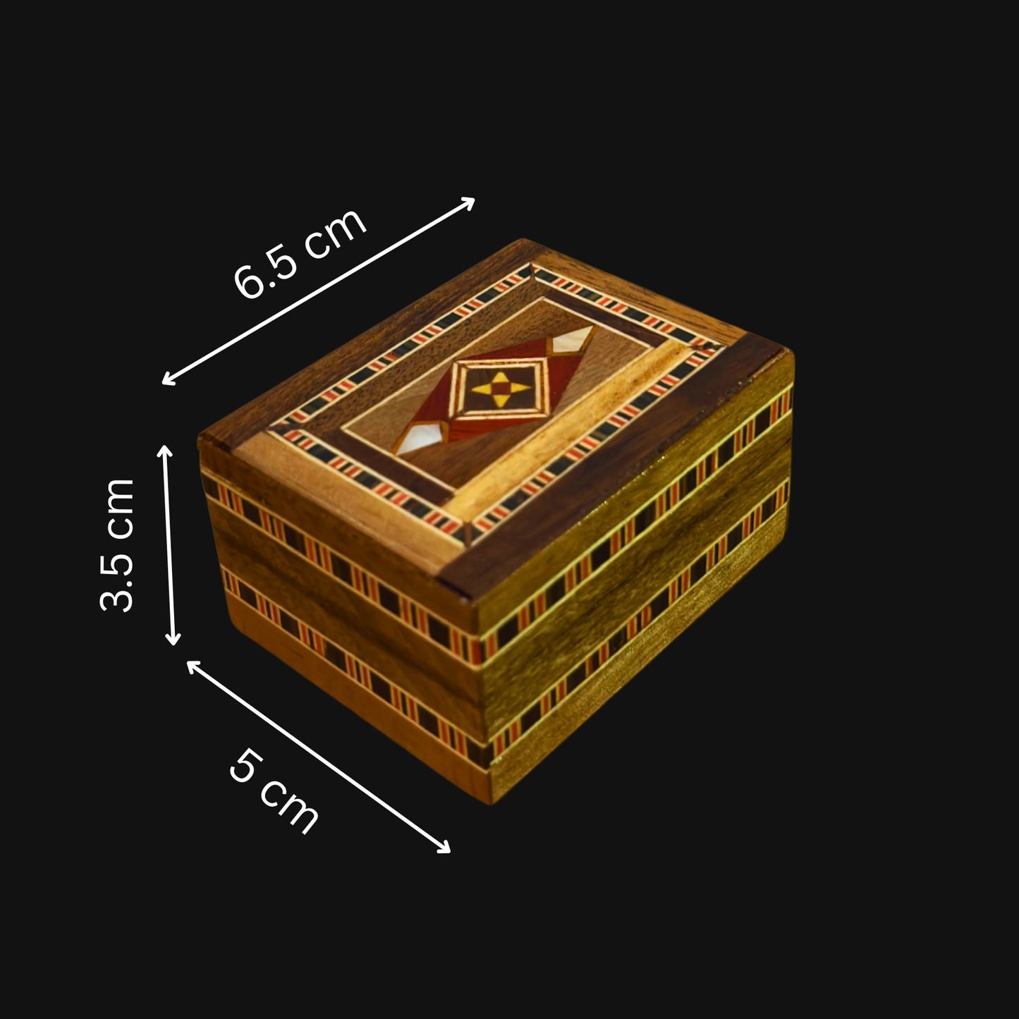 Caja de Anillo en Mosaico Artesanal de Damasco – Arte Tradicional y Terciopelo