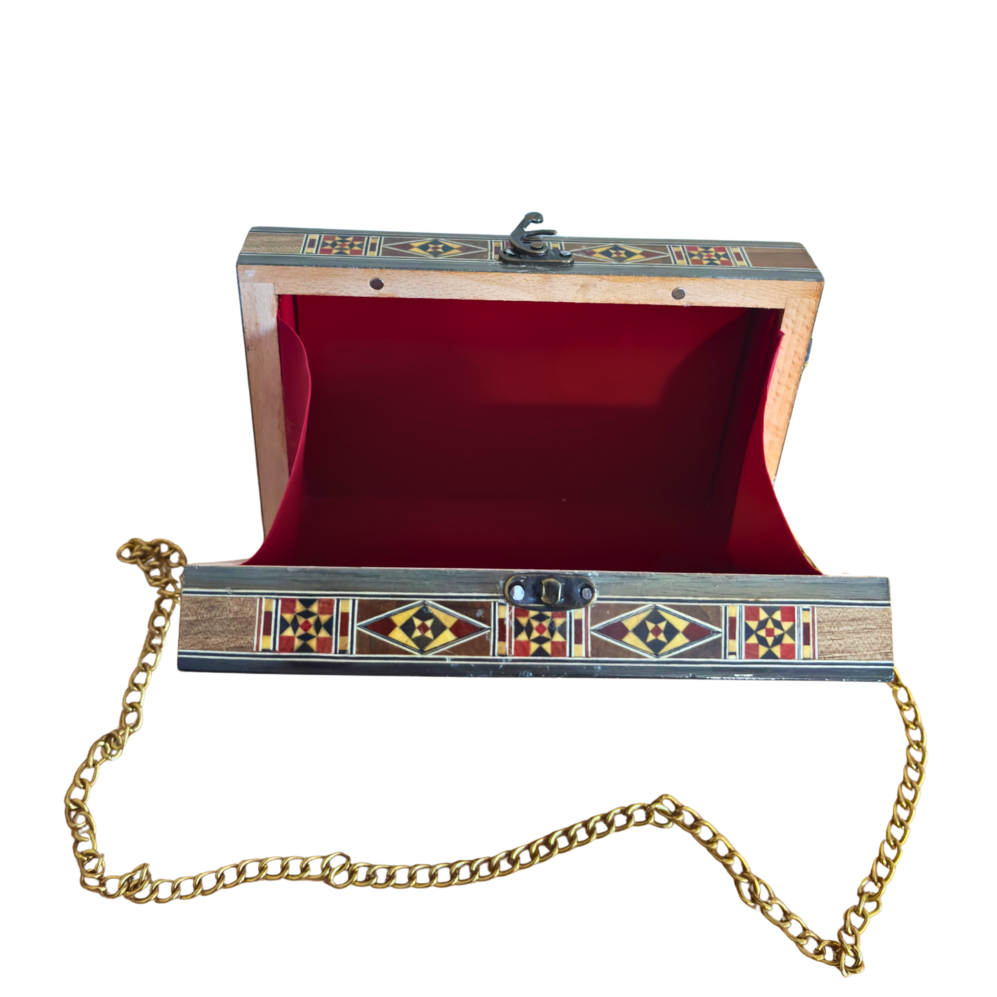 Bolsa Damasquina com Madrepérola – Elegância Oriental Feita à Mão