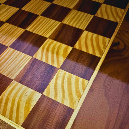 Handcrafted Damascene Chess & Backgammon Table by Gaby Al Dayeh – Classic Mosaic Design