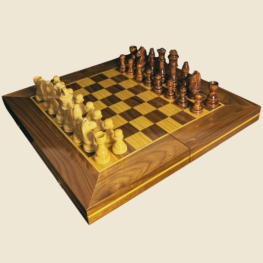 Handcrafted Damascene Chess & Backgammon Table by Gaby Al Dayeh – Classic Mosaic Design