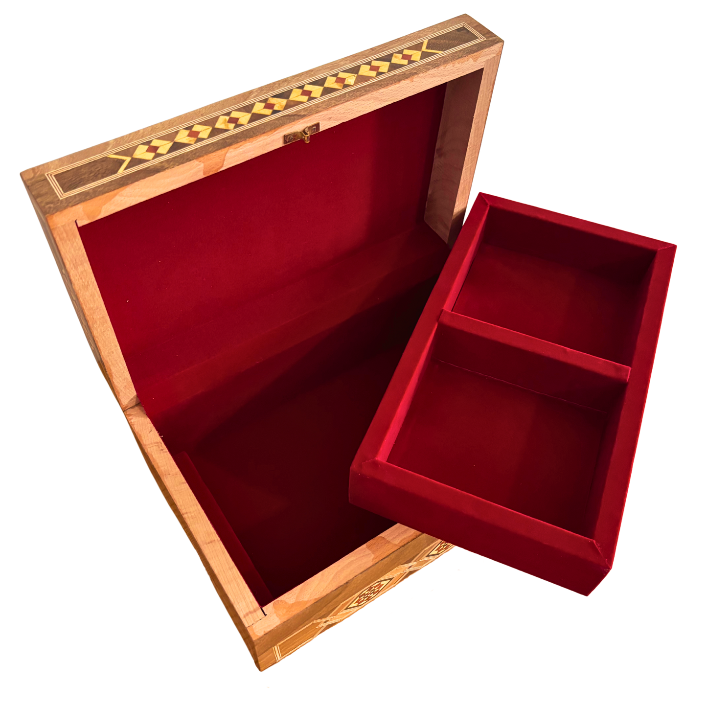 Kilitli Şam Mozaik Takı Kutusu – El Yapımı Zarif Eser