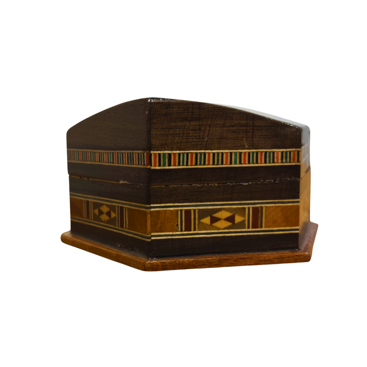 Handcrafted Mosaic Box – Traditional Damascus Art & Velvet Interior